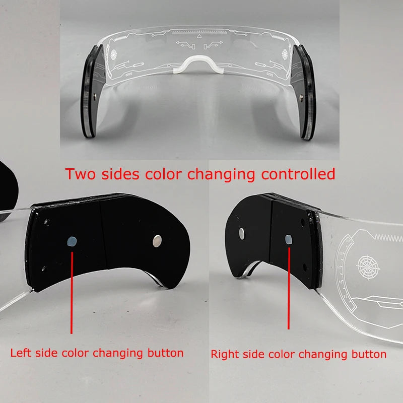 Neon LED Wrap Around Visor