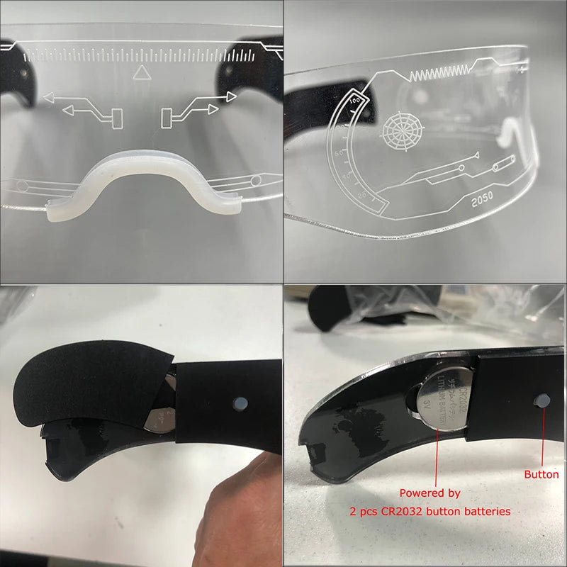 Neon LED Wrap Around Visor