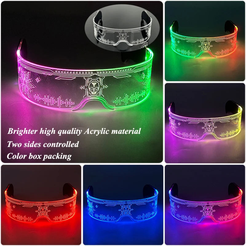 Neon LED Wrap Around Visor