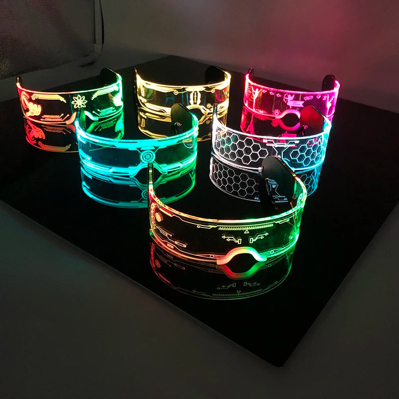 Neon LED Wrap Around Visor
