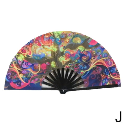 Large Fluorescent Folding Hand Fan