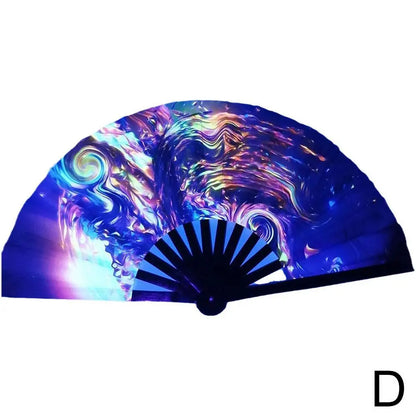 Large Fluorescent Folding Hand Fan