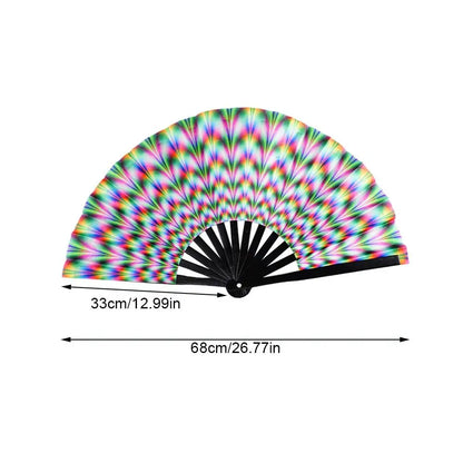 Large Fluorescent Folding Hand Fan