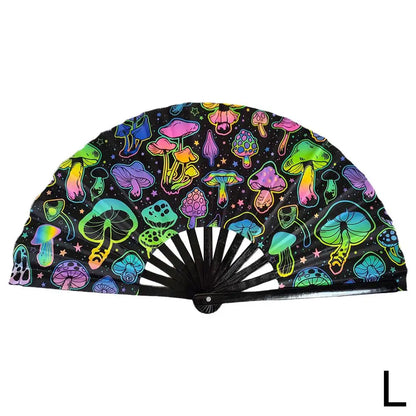 Large Fluorescent Folding Hand Fan