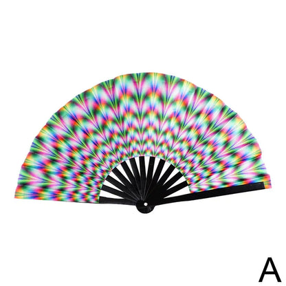Large Fluorescent Folding Hand Fan