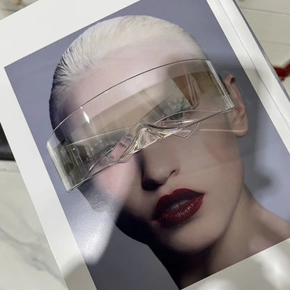 Futuristic Rimless Mirrored Sunglasses