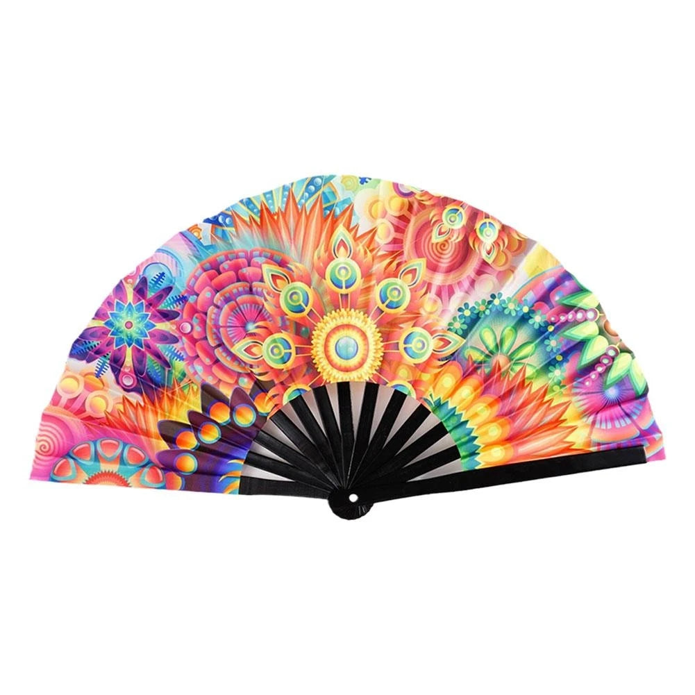 Large Folding Colourful Hand Fan