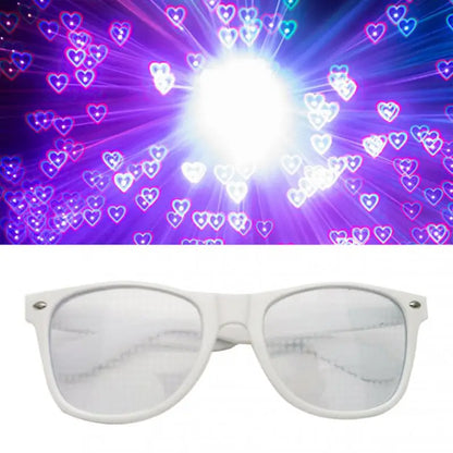Hearts Effects Diffraction Sunglasses
