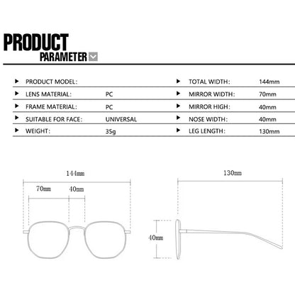 Futuristic Rimless Mirrored Sunglasses