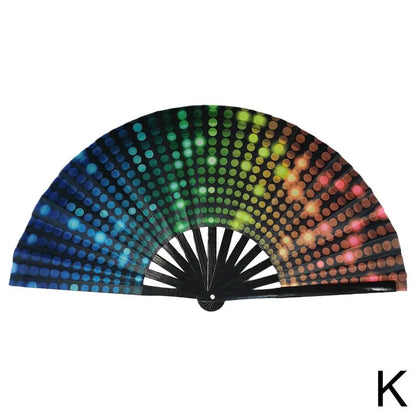 Large Fluorescent Folding Hand Fan