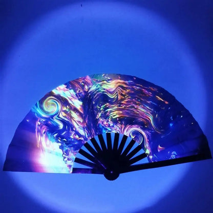 Large Folding Colourful Hand Fan