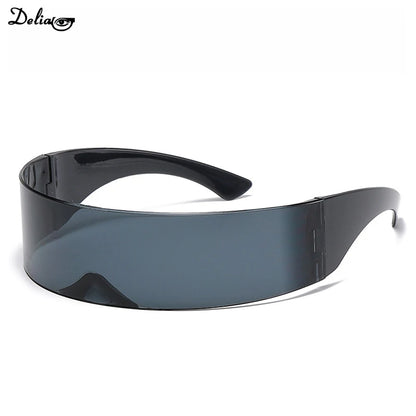 Futuristic Mirrored Wrap Around Visor