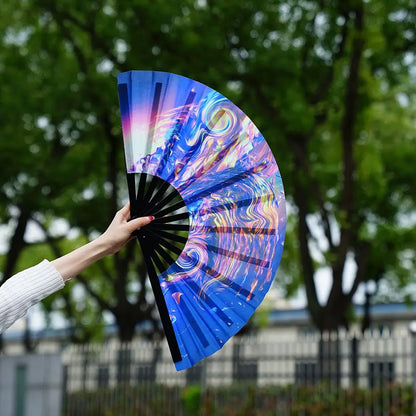 Large Fluorescent Folding Hand Fan