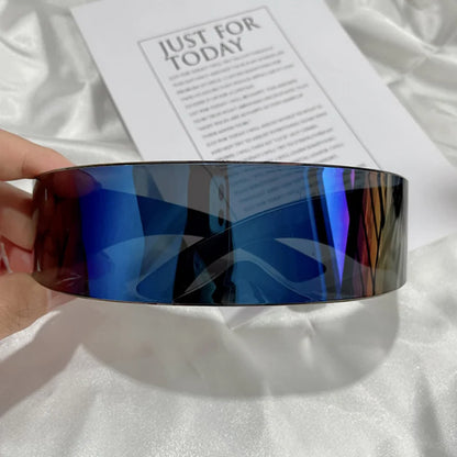Futuristic Rimless Mirrored Sunglasses