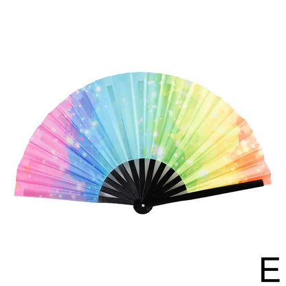 Large Folding Colourful Hand Fan