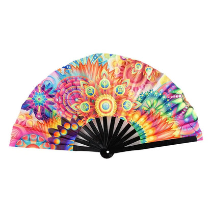 Large Fluorescent Folding Hand Fan