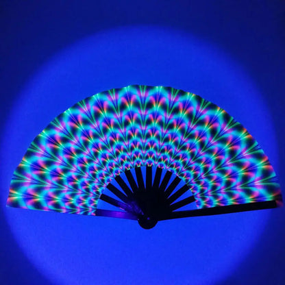 Large Folding Colourful Hand Fan