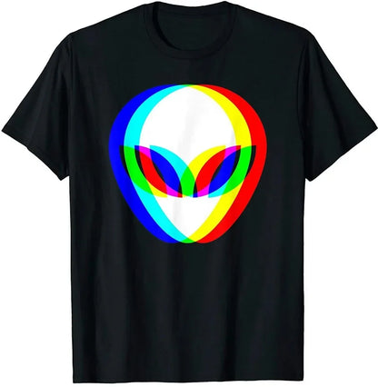 Trippy 3D Alien Head Tee