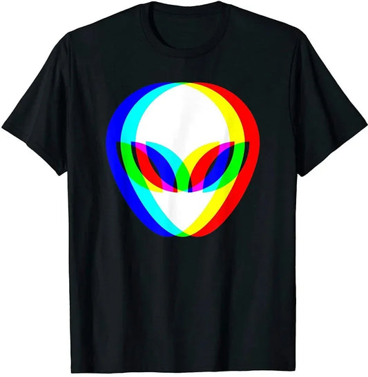 Trippy 3D Alien Head Tee