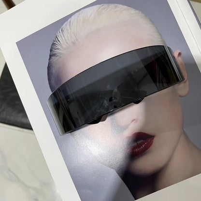 Futuristic Rimless Mirrored Sunglasses