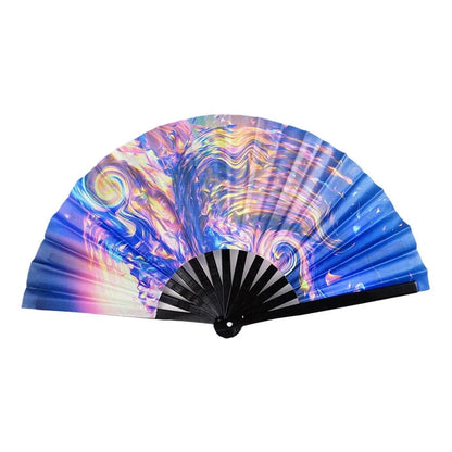Large Folding Colourful Hand Fan