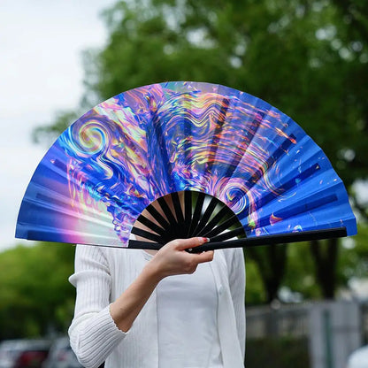 Large Fluorescent Folding Hand Fan