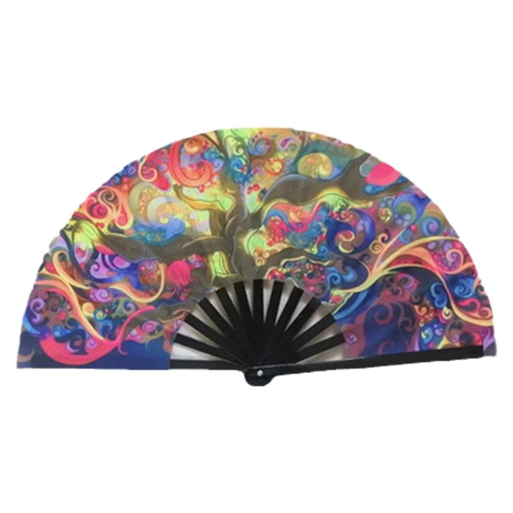 Large Folding Colourful Hand Fan