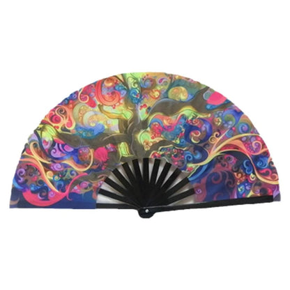 Large Folding Colourful Hand Fan